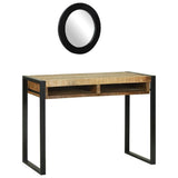 vidaXL Kaptafel met plank Bruin 100 x 50 x 75 cm Massief mangohout