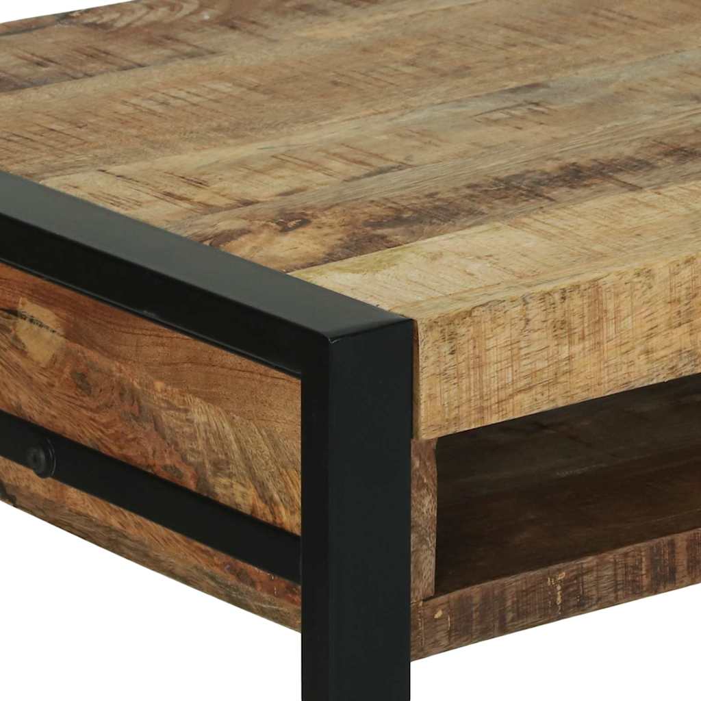 vidaXL Kaptafel met plank Bruin 100 x 50 x 75 cm Massief mangohout