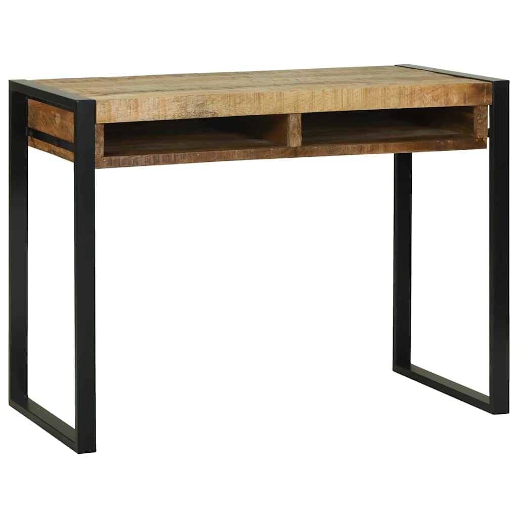 vidaXL Kaptafel met plank Bruin 100 x 50 x 75 cm Massief mangohout
