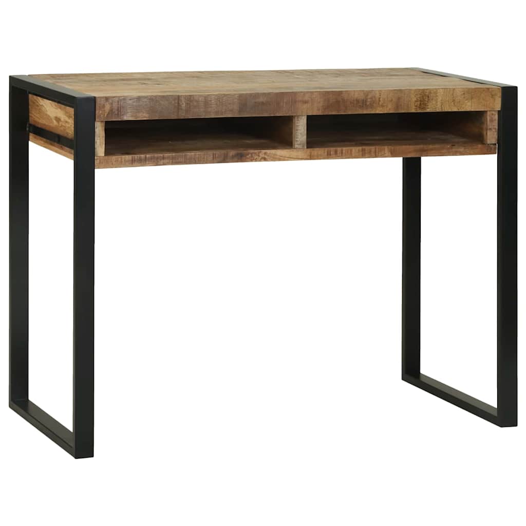 vidaXL Kaptafel met plank Bruin 100 x 50 x 75 cm Massief mangohout