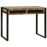 vidaXL Kaptafel met plank Bruin 100 x 50 x 75 cm Massief mangohout