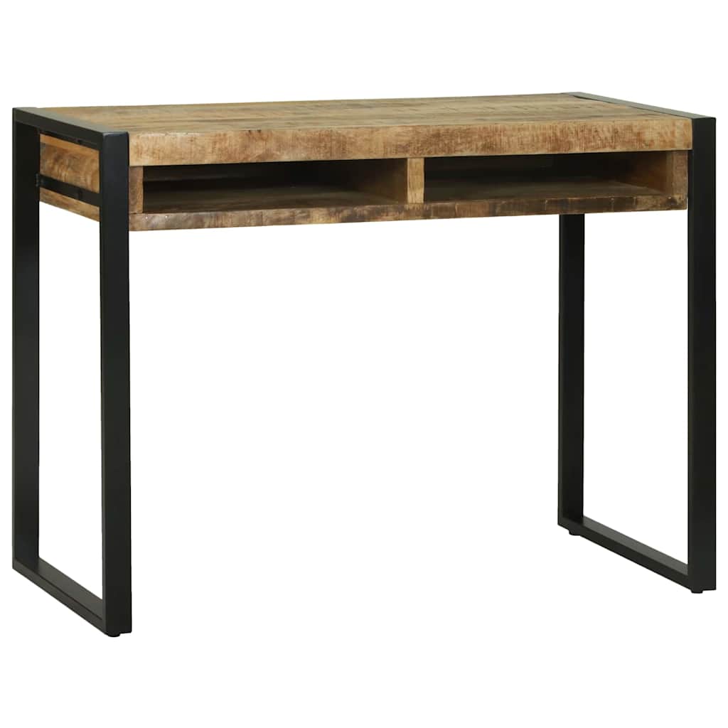 vidaXL Kaptafel met plank Bruin 100 x 50 x 75 cm Massief mangohout