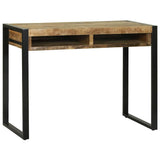 vidaXL Kaptafel met plank Bruin 100 x 50 x 75 cm Massief mangohout