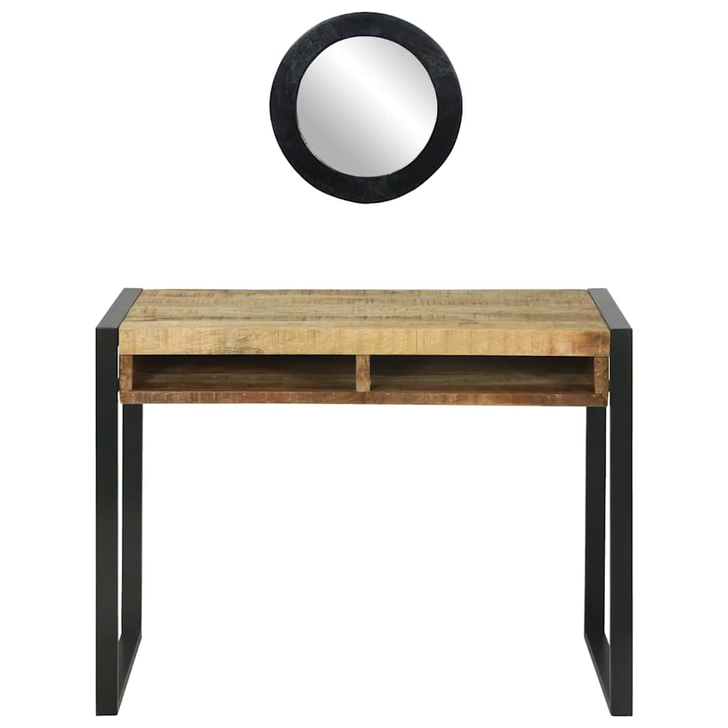 vidaXL Kaptafel met plank Bruin 100 x 50 x 75 cm Massief mangohout