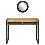 vidaXL Kaptafel met plank Bruin 100 x 50 x 75 cm Massief mangohout