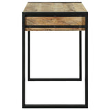 vidaXL Kaptafel met plank Bruin 100 x 50 x 75 cm Massief mangohout
