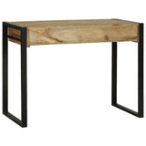 vidaXL Kaptafel met plank Bruin 100 x 50 x 75 cm Massief mangohout