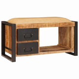 vidaXL Storage Bench with Drawer Brown 80 x 35 x 40 cm Solid Mango Wood