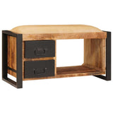 vidaXL Storage Bench with Drawer Brown 80 x 35 x 40 cm Solid Mango Wood