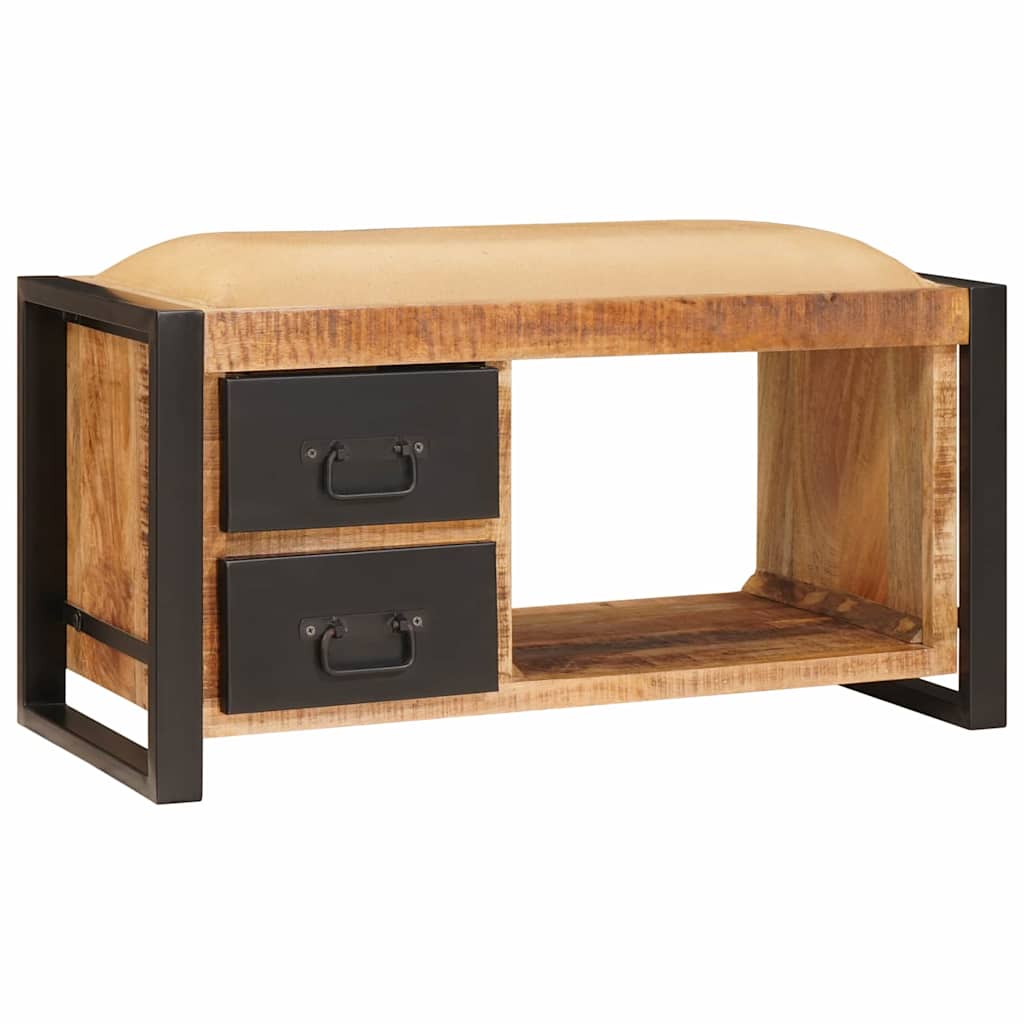 vidaXL Storage Bench with Drawer Brown 80 x 35 x 40 cm Solid Mango Wood