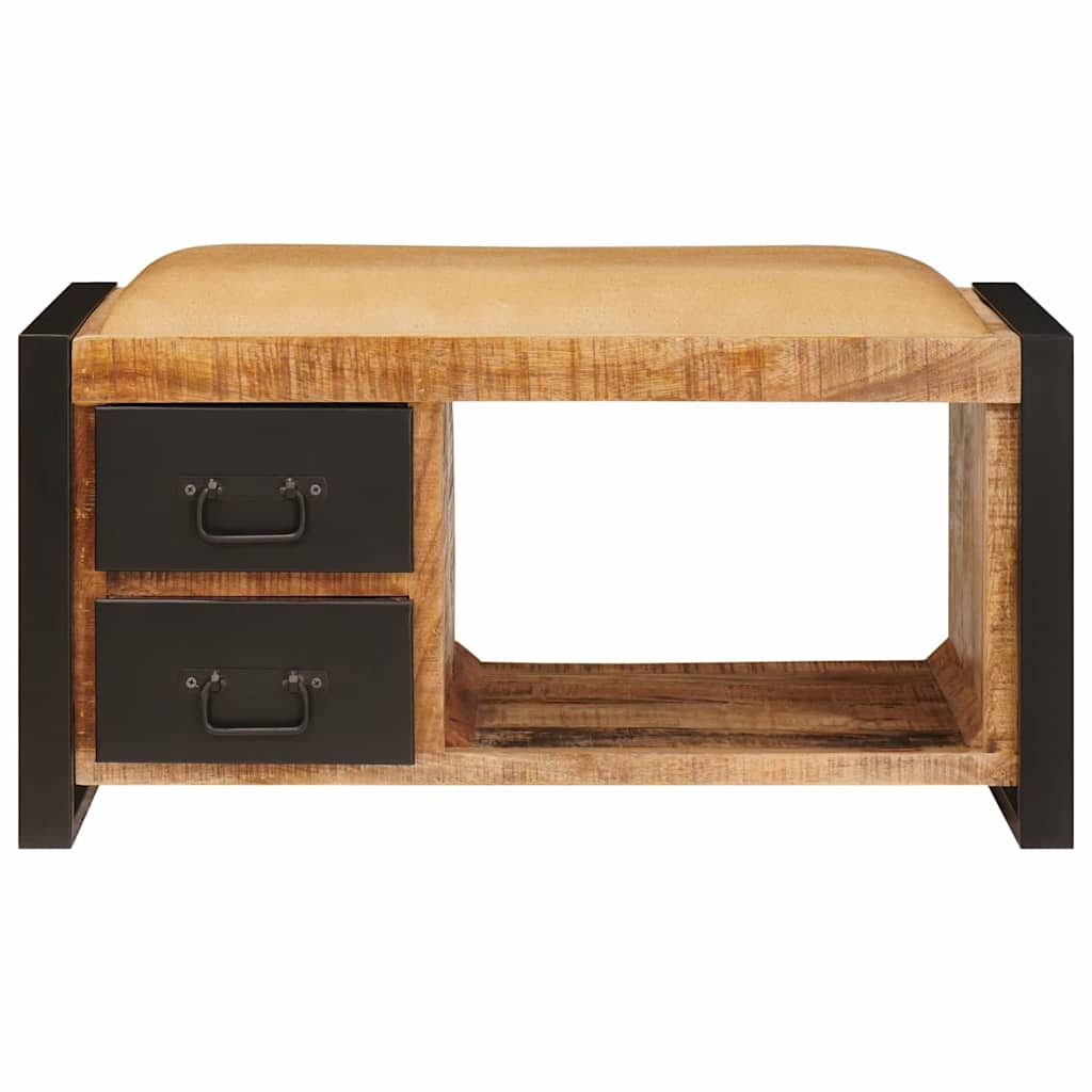 vidaXL Storage Bench with Drawer Brown 80 x 35 x 40 cm Solid Mango Wood