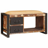 vidaXL Storage Bench with Drawer Brown 80 x 35 x 40 cm Solid Mango Wood