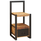 vidaXL Kapstokstand met lade Bruin 40 x 40 x 90 cm Massief Mango Hout
