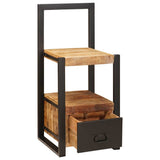 vidaXL Kapstokstand met lade Bruin 40 x 40 x 90 cm Massief Mango Hout