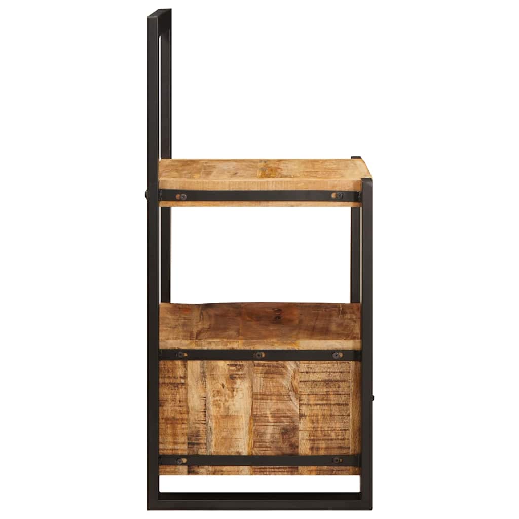 vidaXL Kapstokstand met lade Bruin 40 x 40 x 90 cm Massief Mango Hout
