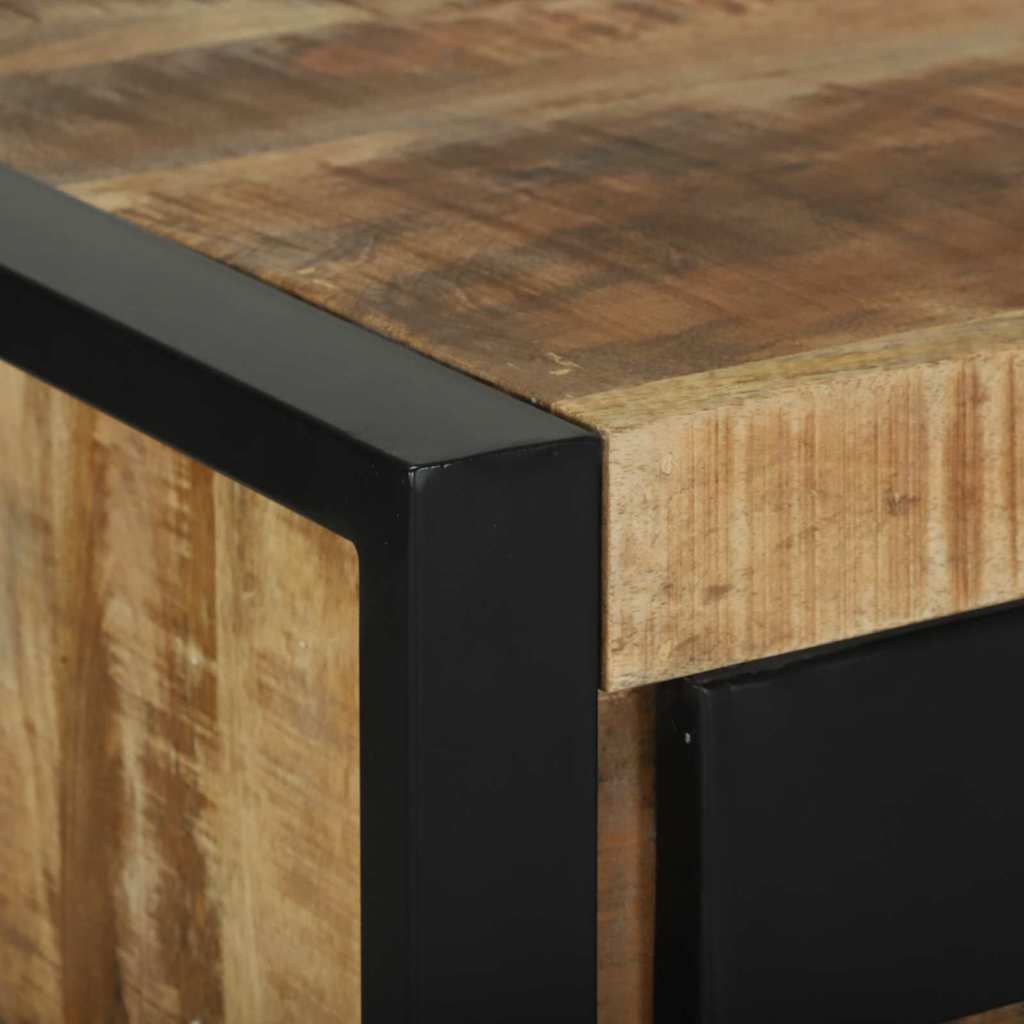 vidaXL Bijzettafel met lade Bruin 40 x 40 x 80 cm Massief Mango Hout