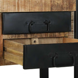 vidaXL Bijzettafel met lade Bruin 40 x 40 x 80 cm Massief Mango Hout