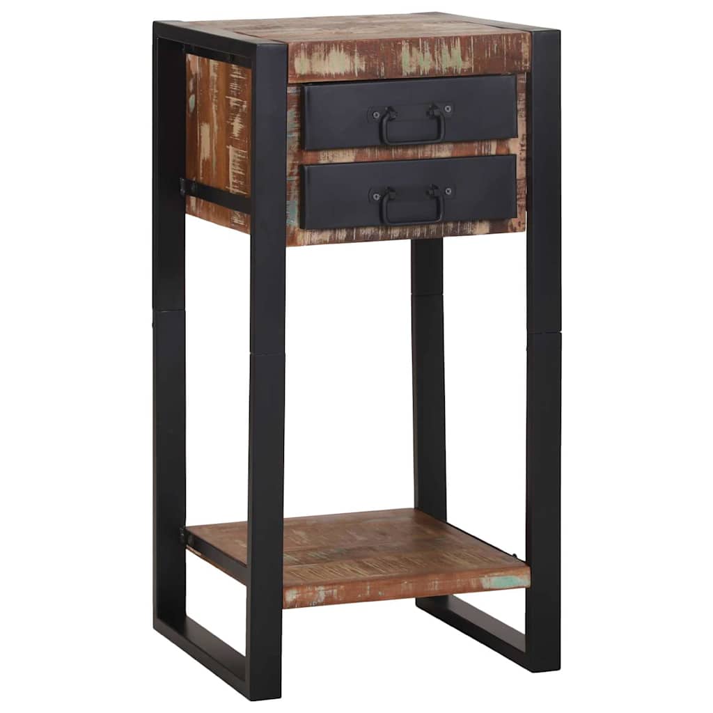 vidaXL Bijzettafel met lade Bruin 40 x 40 x 80 cm Massief Mango Hout