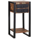 vidaXL Bijzettafel met lade Bruin 40 x 40 x 80 cm Massief Mango Hout