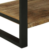 vidaXL Keukenrek Bruin en Zwart 80 x 40 x 160 cm Massief Mango Hout