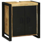 vidaXL Wastafelkast met plank Bruin 55 x 35 x 60 cm Massief Mango Hout