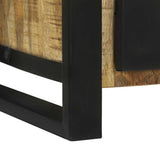 vidaXL Wastafelkast met plank Bruin 55 x 35 x 60 cm Massief Mango Hout
