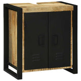 vidaXL Wastafelkast met plank Bruin 55 x 35 x 60 cm Massief Mango Hout