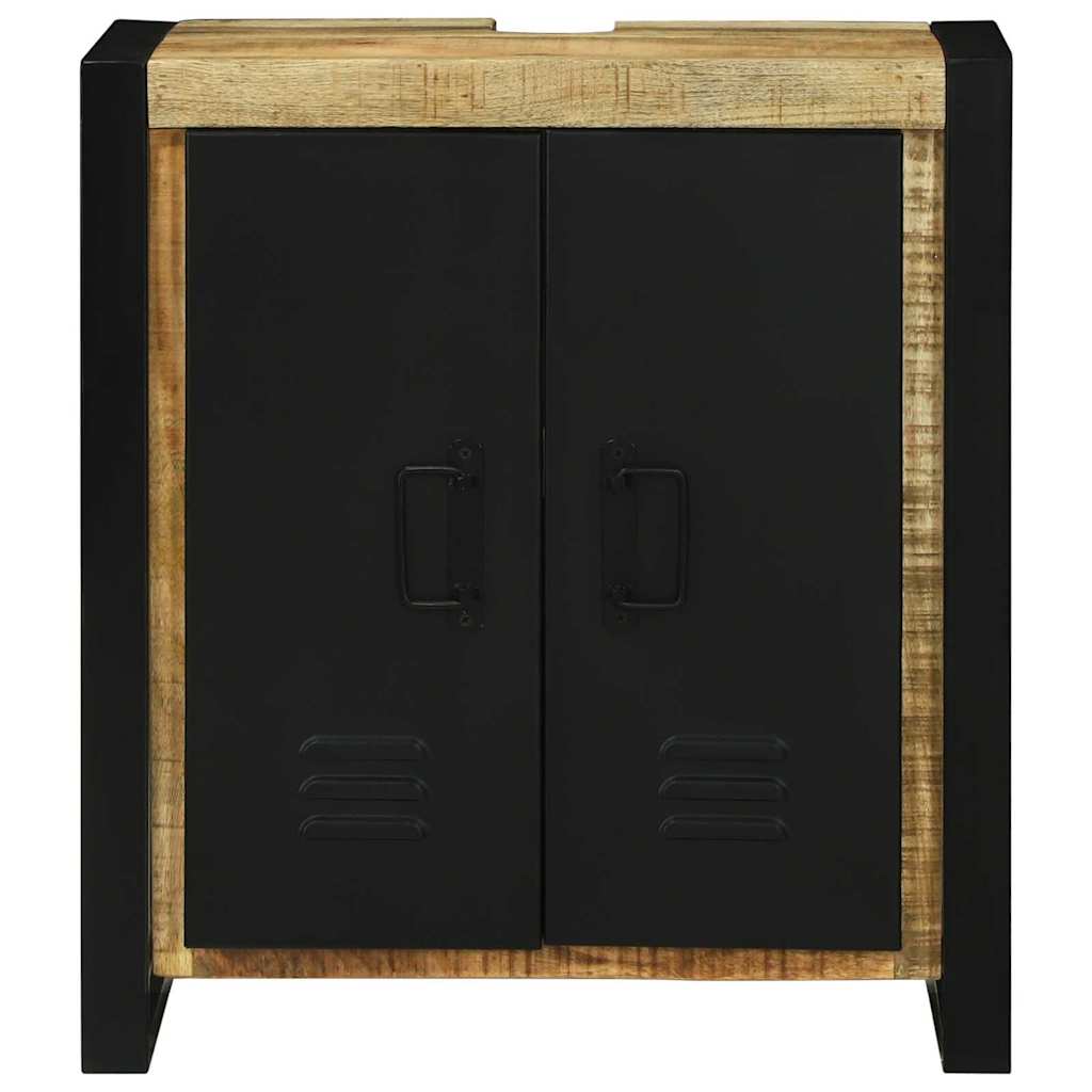 vidaXL Wastafelkast met plank Bruin 55 x 35 x 60 cm Massief Mango Hout