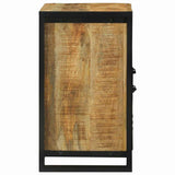 vidaXL Wastafelkast met plank Bruin 55 x 35 x 60 cm Massief Mango Hout