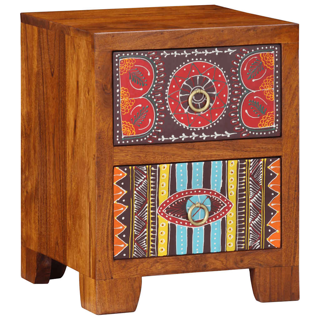 vidaXL Nachtkastje 35x35x45 cm massief acaciahout