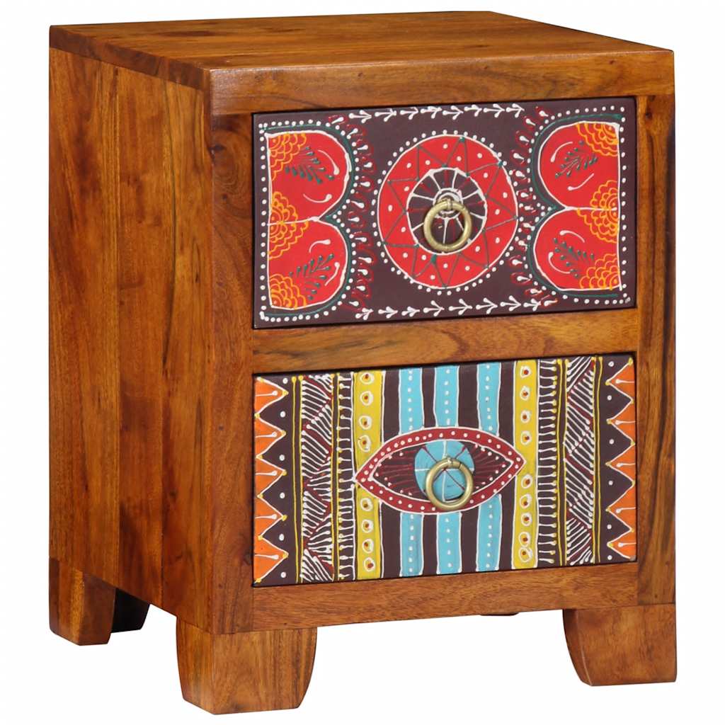 vidaXL Nachtkastje 35x35x45 cm massief acaciahout