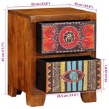vidaXL Nachtkastje 35x35x45 cm massief acaciahout