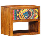 vidaXL Nachtkastje met lade Bruin 40 x 35 x 35 cm Massief Acacia Hout