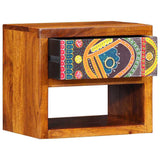 vidaXL Nachtkastje met lade Bruin 40 x 35 x 35 cm Massief Acacia Hout