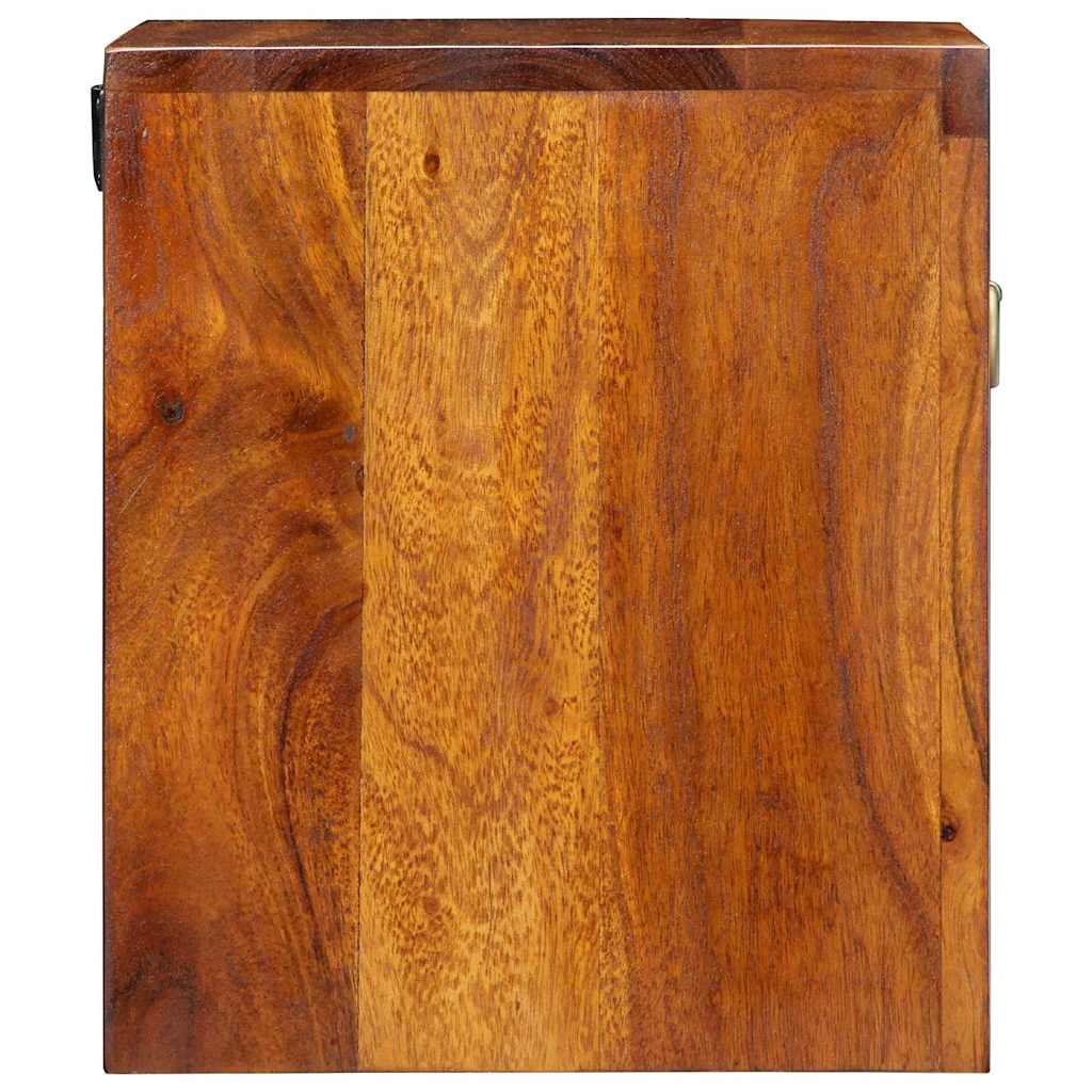 vidaXL Nachtkastje met lade Bruin 40 x 35 x 35 cm Massief Acacia Hout