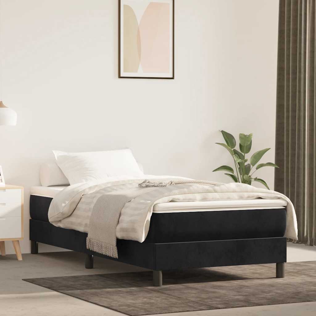 vidaXL Pocketveringmatras medium 80x200x20 cm fluweel lichtgrijs