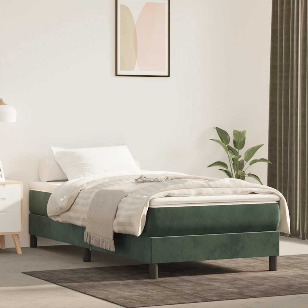 vidaXL Pocketveringmatras medium 80x200x20 cm fluweel lichtgrijs