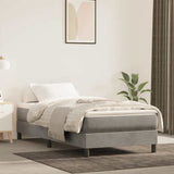 vidaXL Pocketveringmatras medium 80x200x20 cm fluweel lichtgrijs