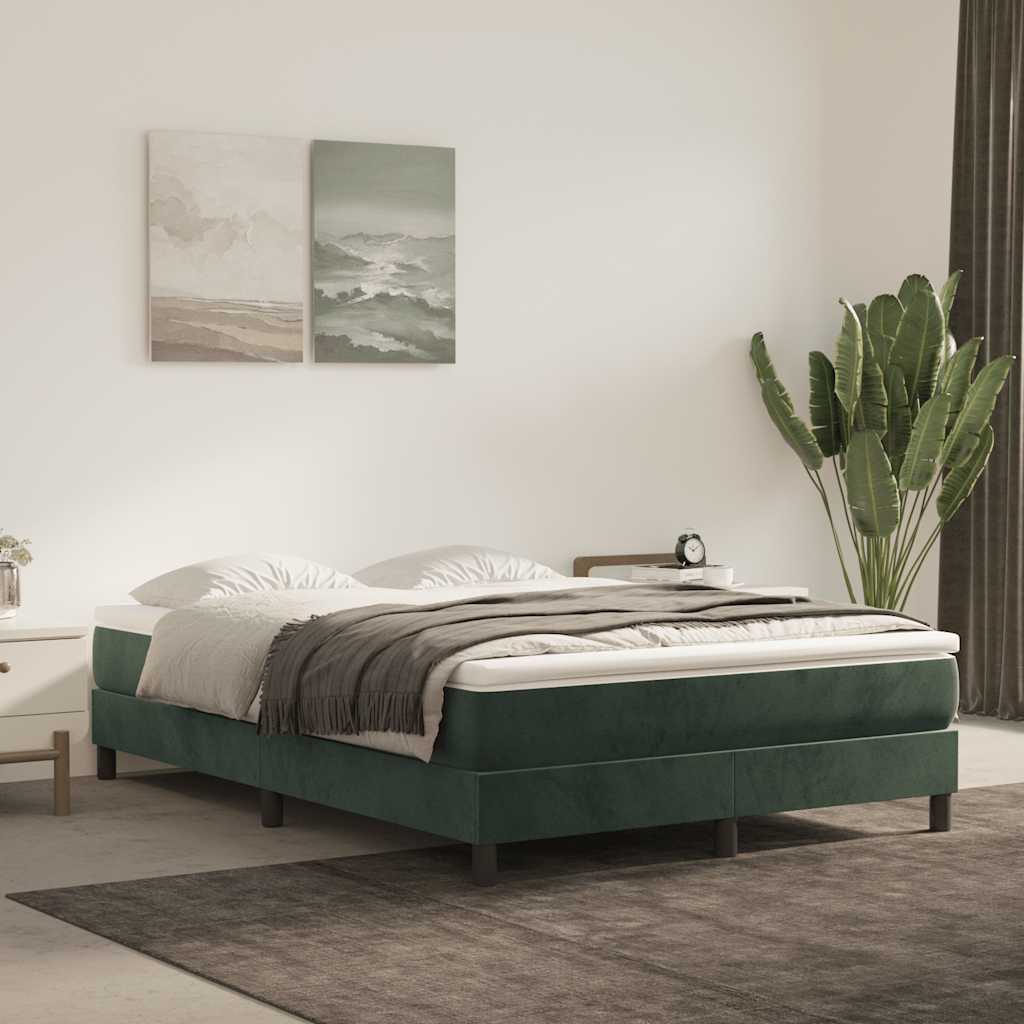 vidaXL Pocketveringmatras medium 80x200x20 cm fluweel lichtgrijs