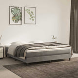 vidaXL Pocketveringmatras medium 80x200x20 cm fluweel lichtgrijs