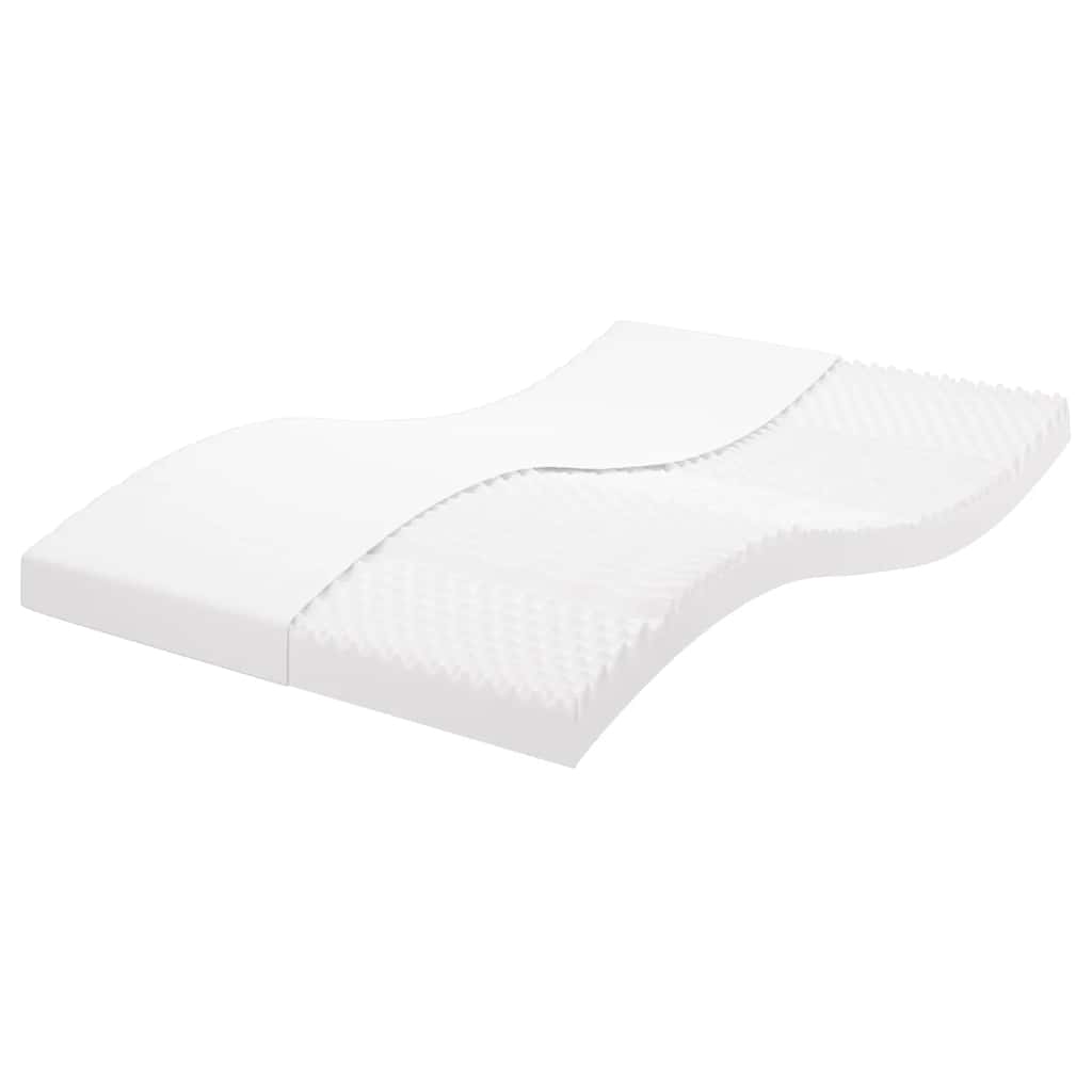 vidaXL Schuimmatras 7 zones hardheid 20 ILD 80x200 cm wit