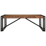 vidaXL Salontafel 100x100x35 cm massief ruw mangohout