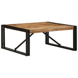 vidaXL Salontafel 100x100x35 cm massief ruw mangohout