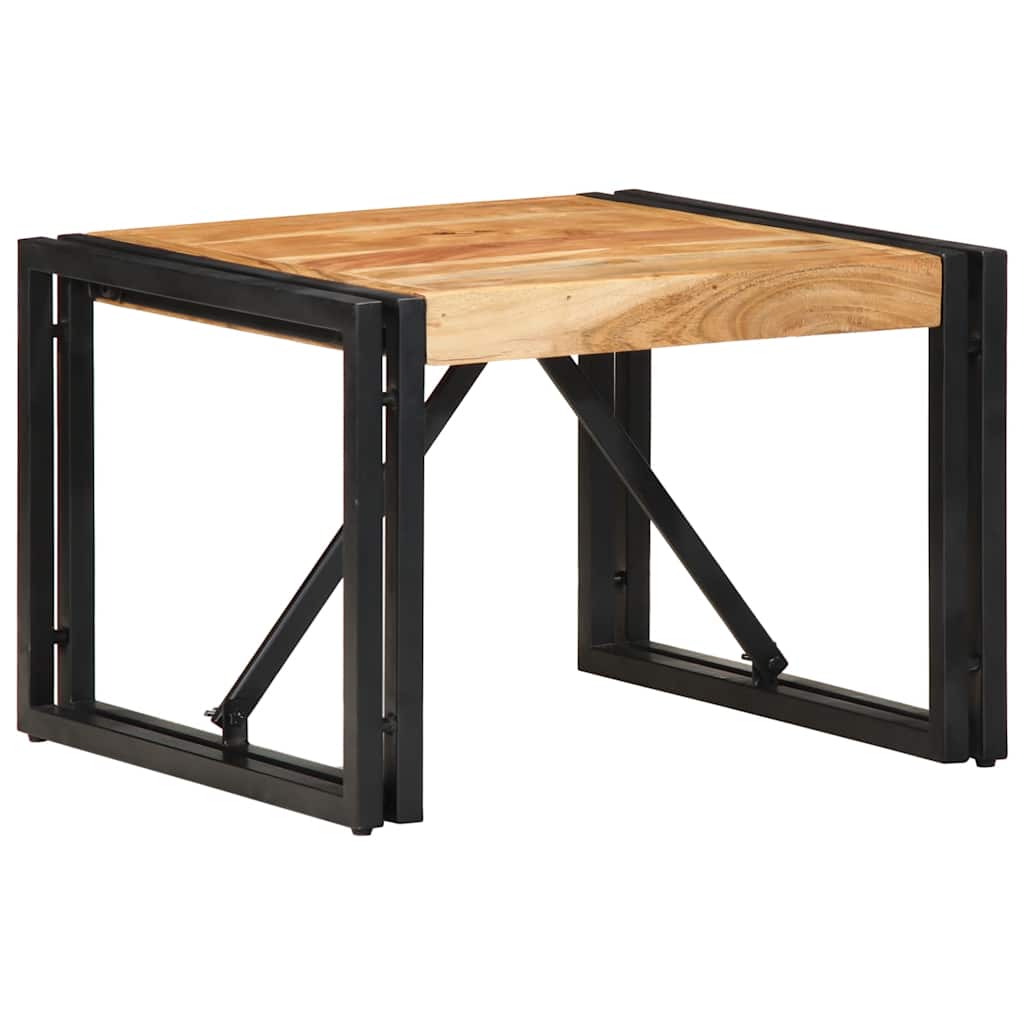 vidaXL Salontafel 100x100x35 cm massief ruw mangohout