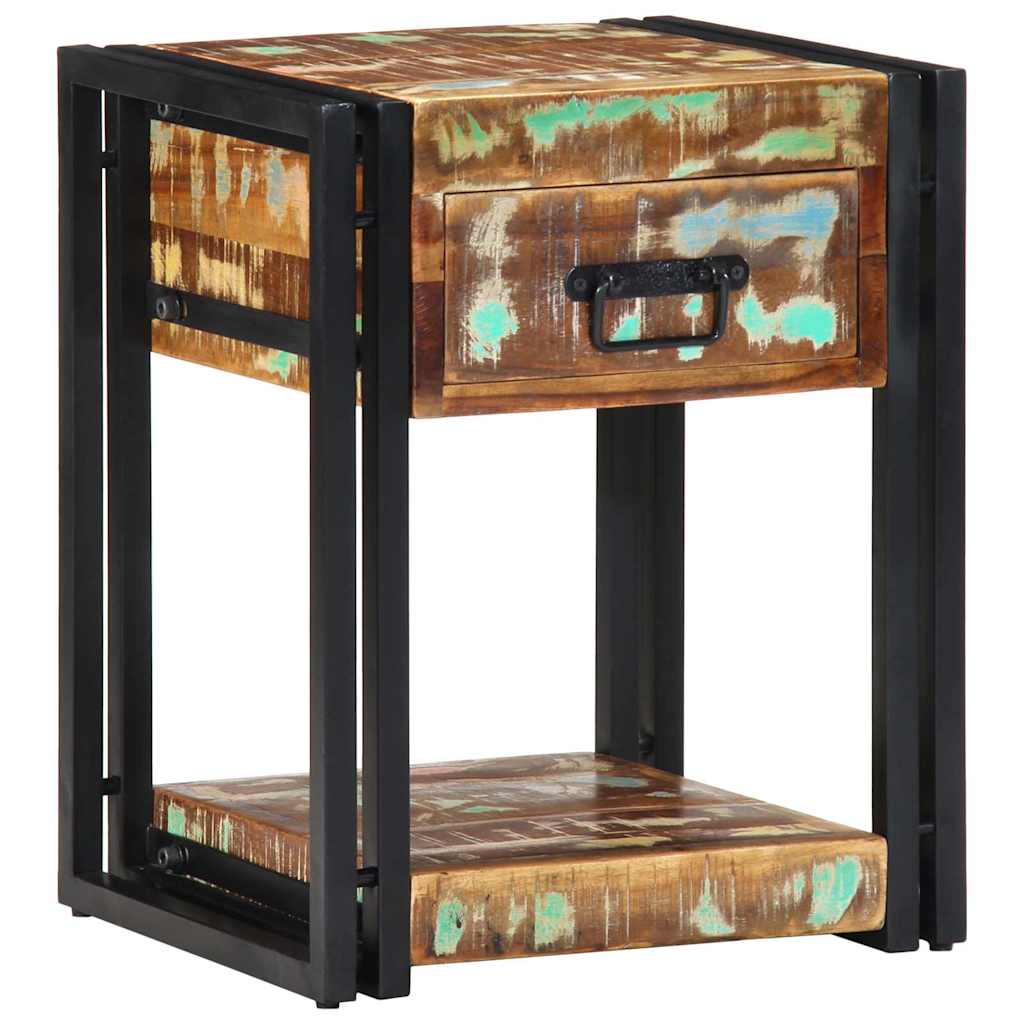 vidaXL Nachtkastje 40x35x50 cm massief ruw hout mango