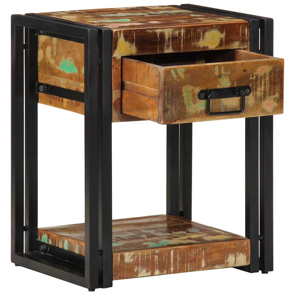 vidaXL Nachtkastje 40x35x50 cm massief ruw hout mango