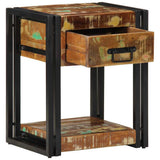 vidaXL Nachtkastje 40x35x50 cm massief ruw hout mango