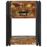 vidaXL Nachtkastje 40x35x50 cm massief ruw hout mango