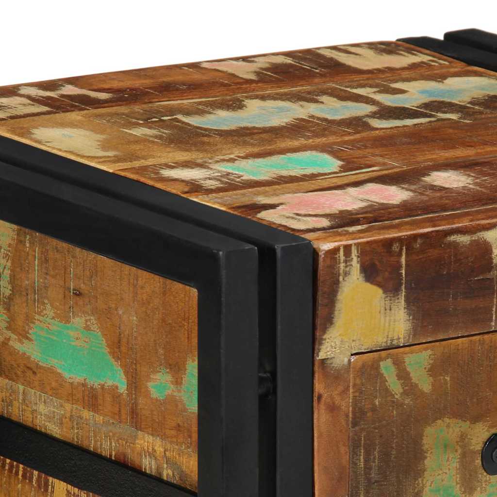 vidaXL Nachtkastje 40x35x50 cm massief ruw hout mango