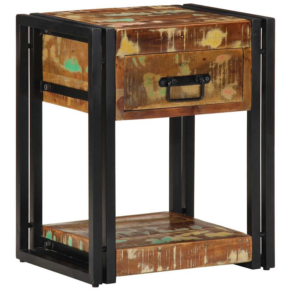 vidaXL Nachtkastje 40x35x50 cm massief ruw hout mango